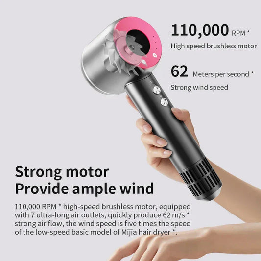 Professional Hair Dryer with Negative Ionic Technology and Nozzle-1