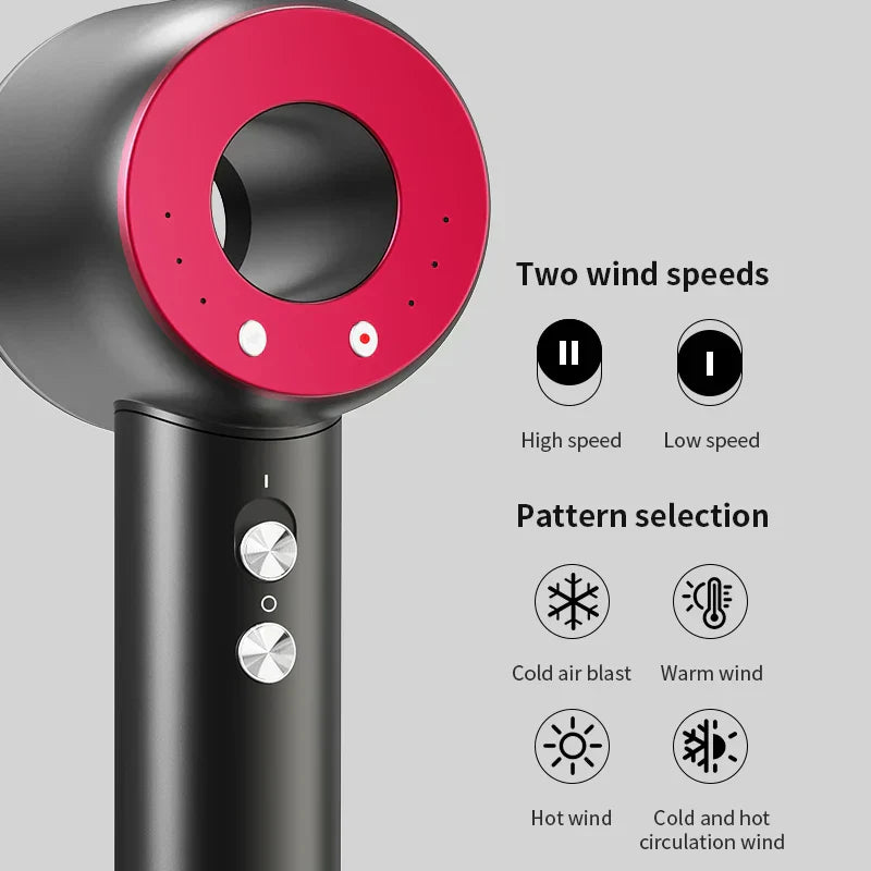 Professional Hair Dryer with Negative Ionic Technology and Nozzle-2