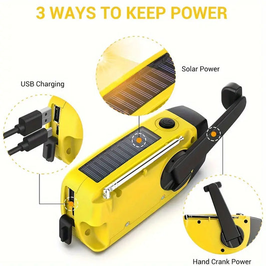Emergency Hand Crank Radio with Power Bank Phone Charger-1