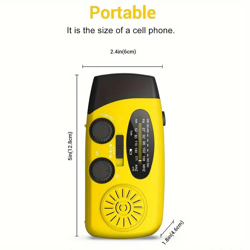 Emergency Hand Crank Radio with Power Bank Phone Charger-2
